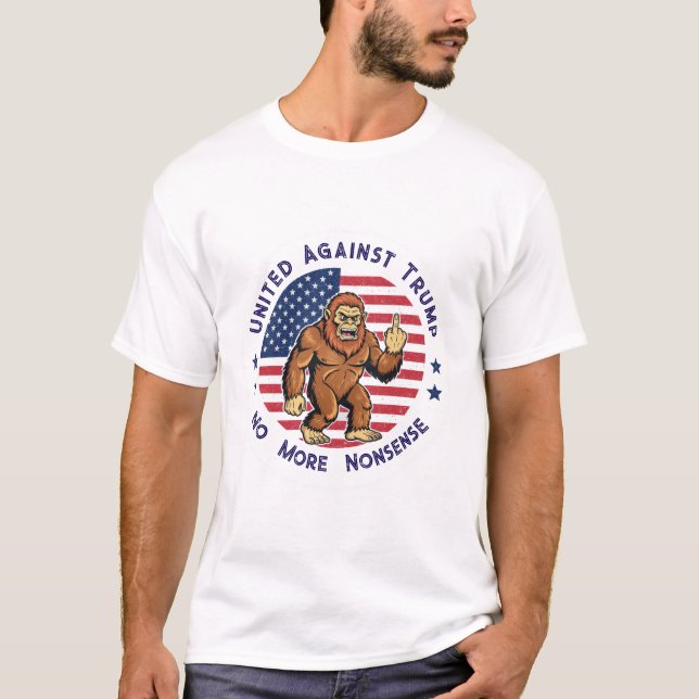 Camiseta American Bigfoot United Against Trump (Anverso)
