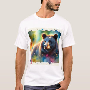 Camiseta American black bear 010924AREF102 - Watercolor