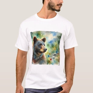 Camiseta American Black Bear Watercolor 091024AREF120 - Wat