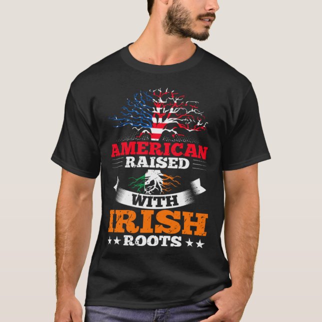 Camiseta American Born Irish Roots Family Tree Quote Irelan (Anverso)