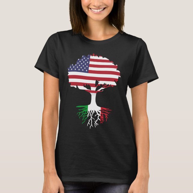 Camiseta American Born Italian Roots America Grown With Ita (Anverso)