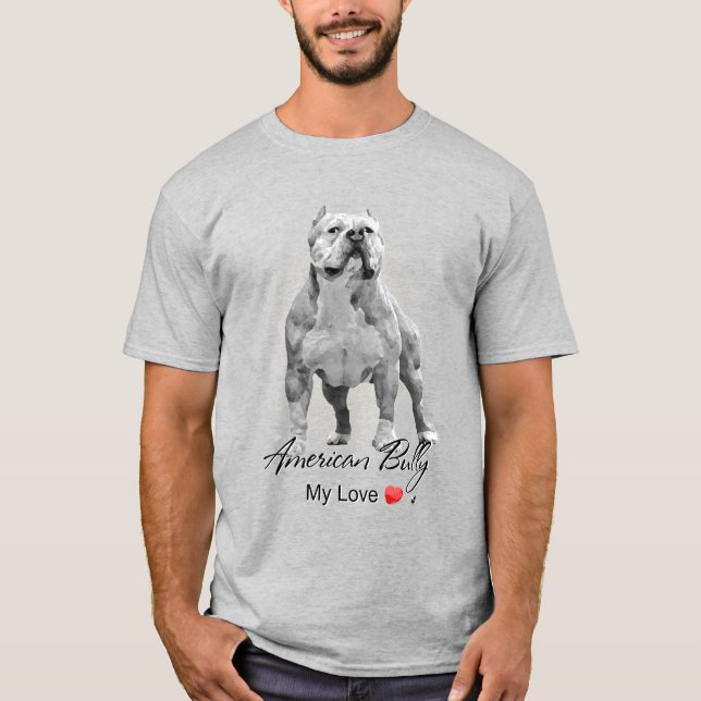 Camiseta American Bully Abbildung mit Inschrift (Anverso)