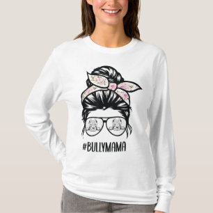 Camiseta American Bully Mom desordenados gafas de pelo de b