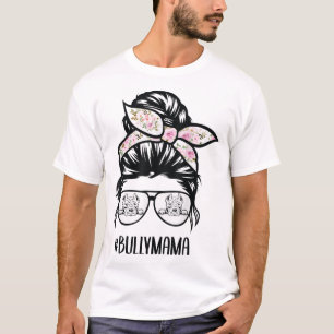 Camiseta American Bully Mom sucio gafas de pelo de bollo, B