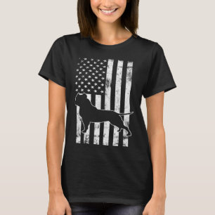 Camiseta American Bully PitBull Perro Con Bandera Americana