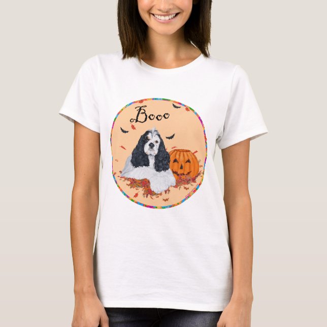 Camiseta American Cocker Spaniel Halloween (Anverso)