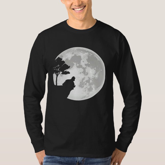 Camiseta American Cocker Spaniel Moon Halloween Costume (Anverso)