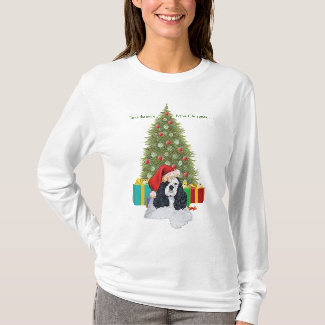Camiseta American Cocker Spaniel Navidad (Anverso)