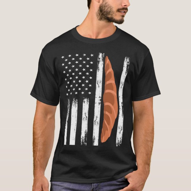Camiseta American Croissant Outfit USA Flag Baking (Anverso)