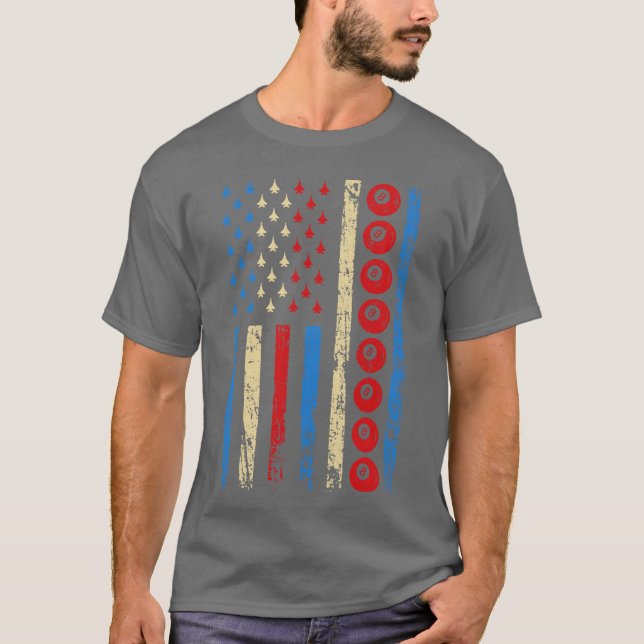 Camiseta American Cue Sports Flag Athletic Billiards friend (Anverso)