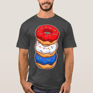 Camiseta American Donut Lover Baking Pastry 4th of July Cut