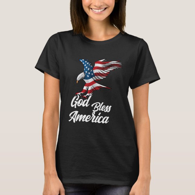 Camiseta American Eagle God Bless America (Anverso)
