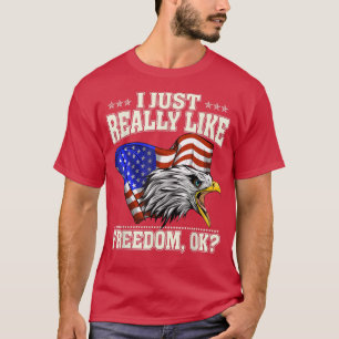 Camiseta American Eagle i just really like freedom , ok 