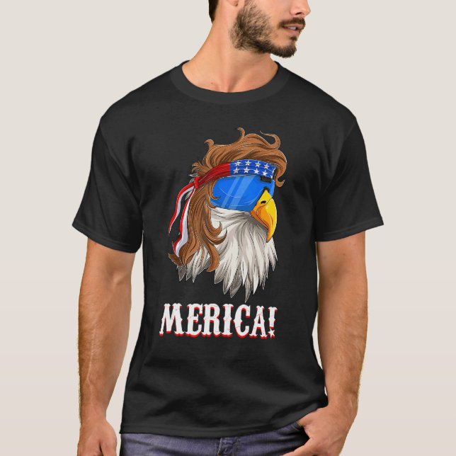 Camiseta American Eagle Mullet Merica 4 De Julio Estadounid (Anverso)