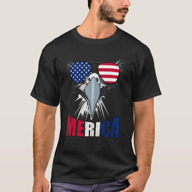 Camiseta American Eagle Mullet Merica 4 De Julio Estadounid (Anverso)