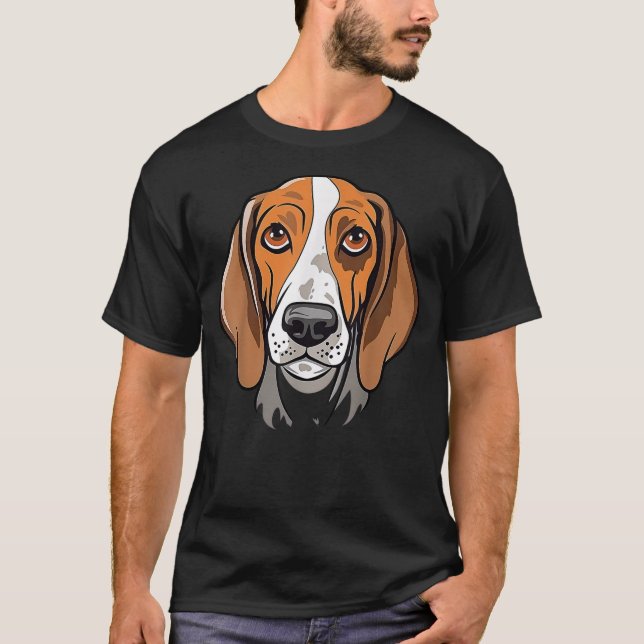 Camiseta American English Coonhound Cute Cartoon Puppy Dog  (Anverso)