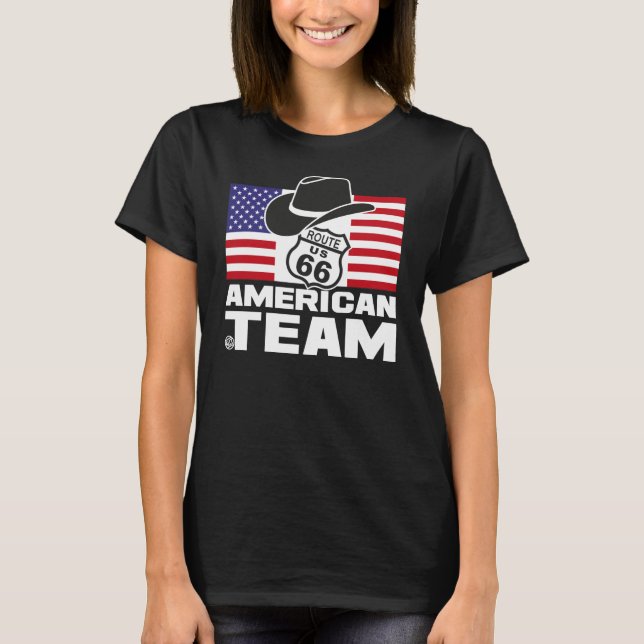 Camiseta American equipo Black mujer (Anverso)