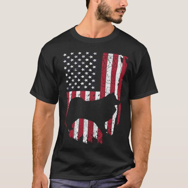 Camiseta American Eskimo Dog Mom & Dad Patriotic  4th Of Ju (Anverso)