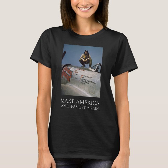 Camiseta American Female WWII Pilot MAAFA (Anverso)