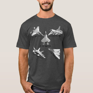 Camiseta American Fighters Jets F22 Raptor F14 Tomcat Plane