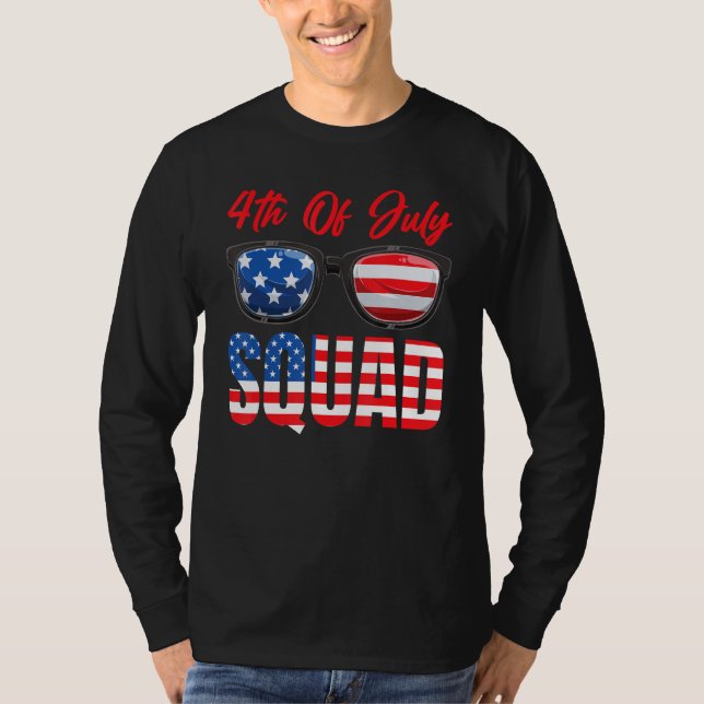 Camiseta American Flag 4th Of July Squad 4th Of July (Anverso)
