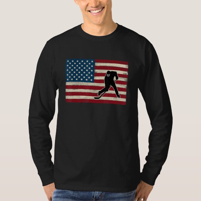Camiseta American flag 4th of July USA Patriotic Field Ice  (Anverso)
