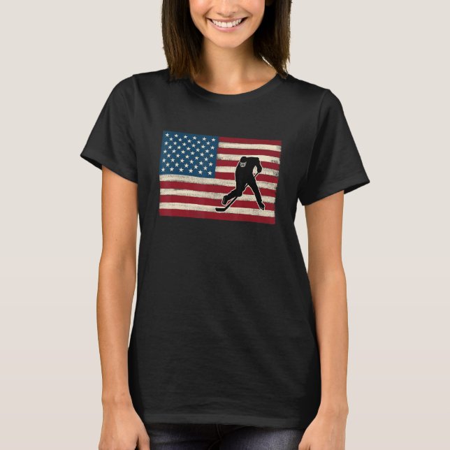 Camiseta American flag 4th of July USA Patriotic Field Ice  (Anverso)