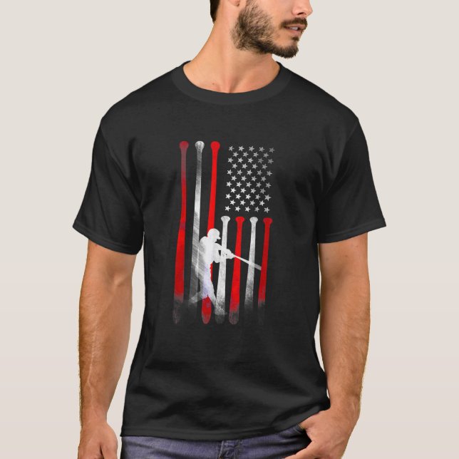 Camiseta American Flag Baseball Apparel  Vintage Baseball 1 (Anverso)