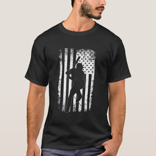 Camiseta American Flag Baseball Baseball (Anverso)