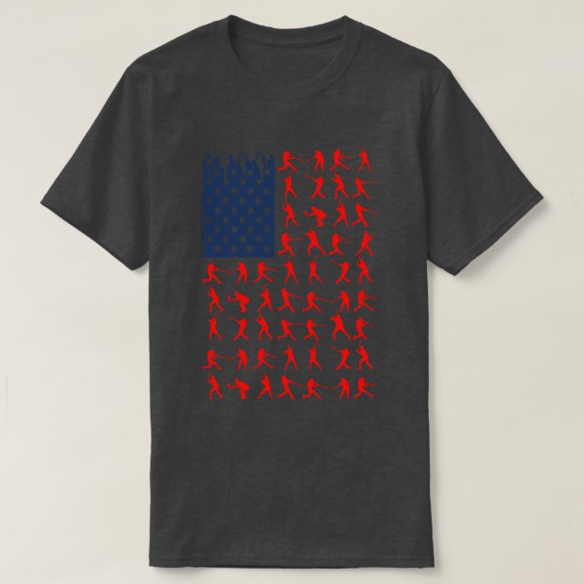 Camiseta American Flag Baseball Team Gifts  (Diseño del anverso)