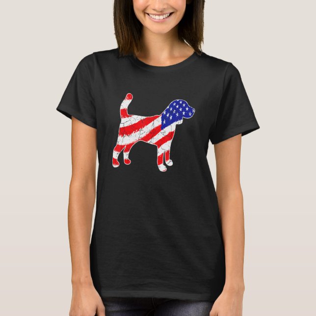 Camiseta American Flag Beagle Patriotic Dog Dad Dog Mom (Anverso)