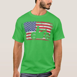 Camiseta American Flag Biker Motorcycle T Shirt 