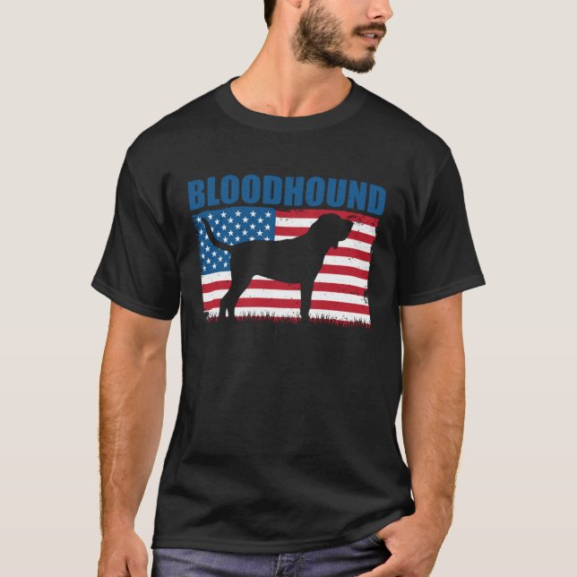 Camiseta American Flag Bloodhound (Anverso)