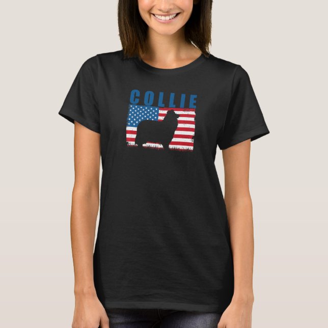 Camiseta American Flag Collie Premium (Anverso)