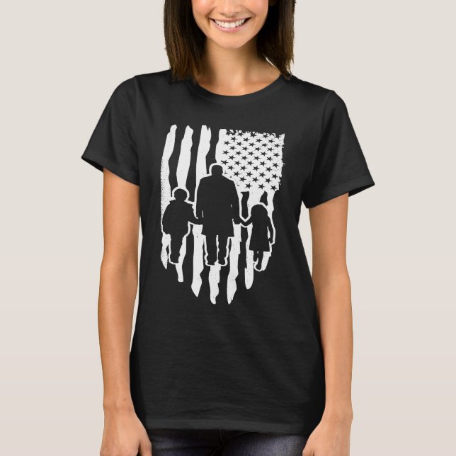 Camiseta American Flag Dad Cool Father's Day (Anverso)