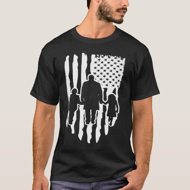 Camiseta American Flag Dad Cool Father's Day (Anverso)