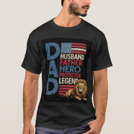 Camiseta American flag Dad Lion Patriotic 