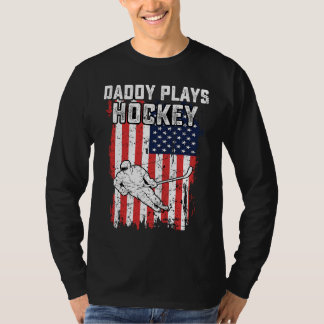 Camiseta American Flag Daddy Hockey USA Patriotic 4th Of Ju