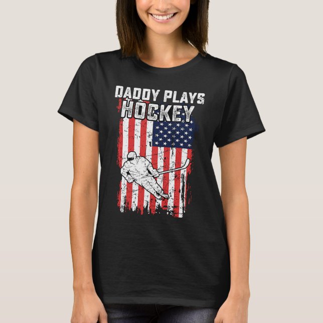 Camiseta American Flag Daddy Hockey USA Patriotic 4th Of Ju (Anverso)