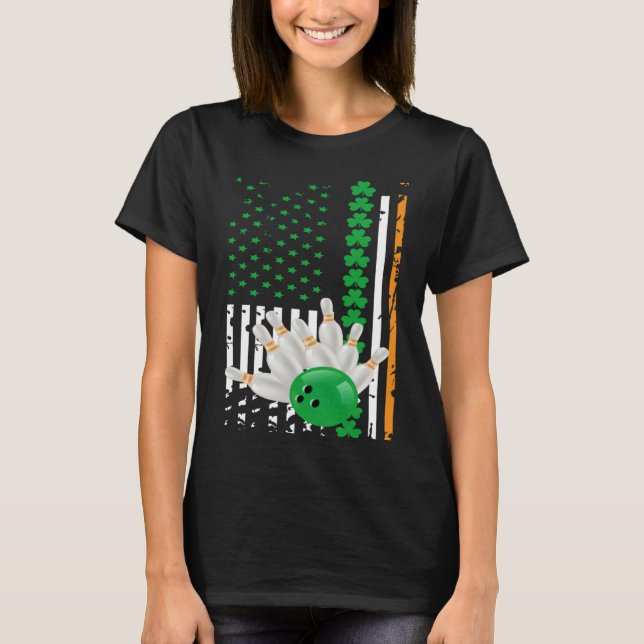 Camiseta American Flag DayIrish American Bowling Flag for U (Anverso)