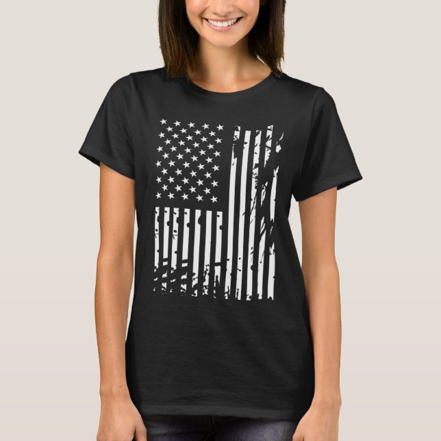Camiseta American Flag DayRotcho Distressed USA Flag for US (Anverso)