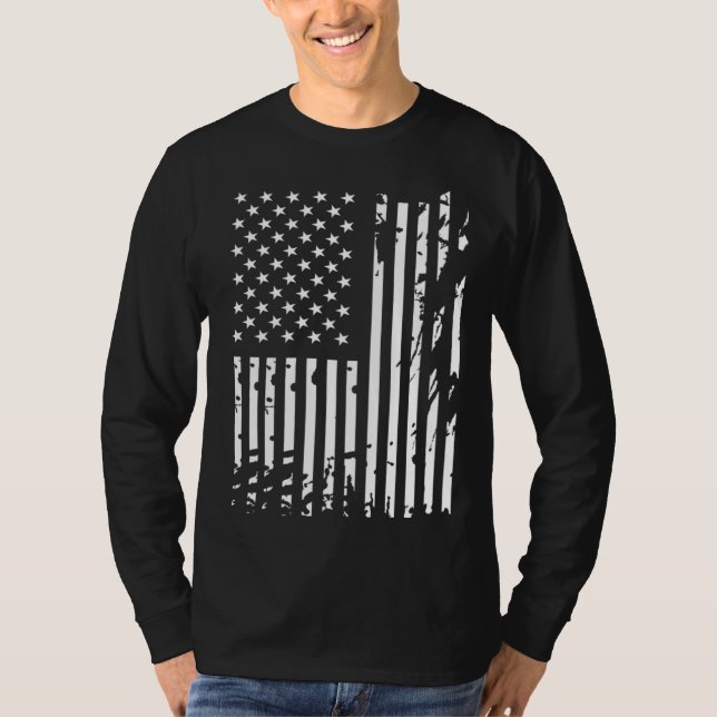 Camiseta American Flag DayRotcho Distressed USA Flag for US (Anverso)