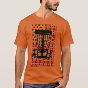 Camiseta American Flag Disk Golf Player Funny USA Basket Ch