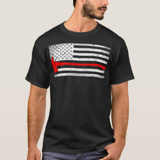 Camiseta American Flag Fire Fighter Red Axe Gifts for Firem