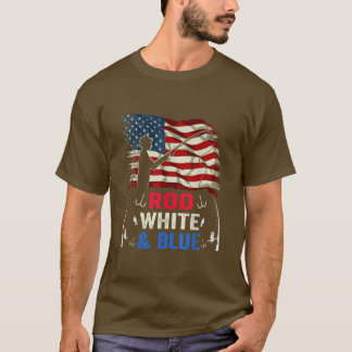 Camiseta American Flag Fishing 4th Of July Fisherman Patrio