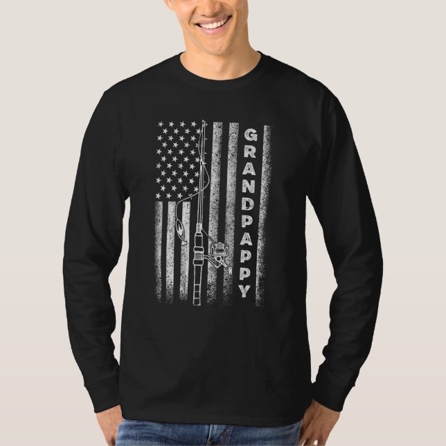 Camiseta American Flag Fishing Grandpappy (Anverso)