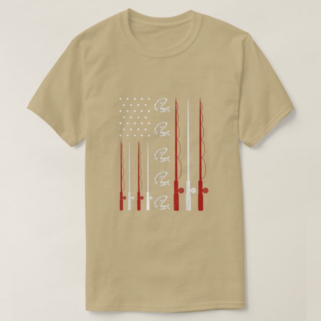 Camiseta American Flag Fishing Usa 4th Of July Men Women Bo (Diseño del anverso)