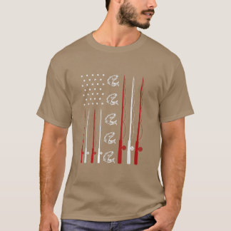 Camiseta American Flag Fishing Usa 4th Of July Men Women Bo