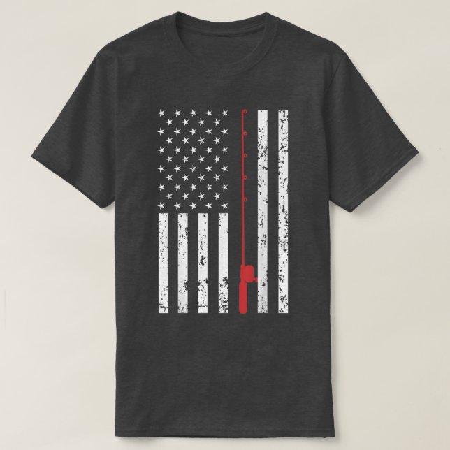 Camiseta American Flag FishingVintage Fishing72  (Diseño del anverso)