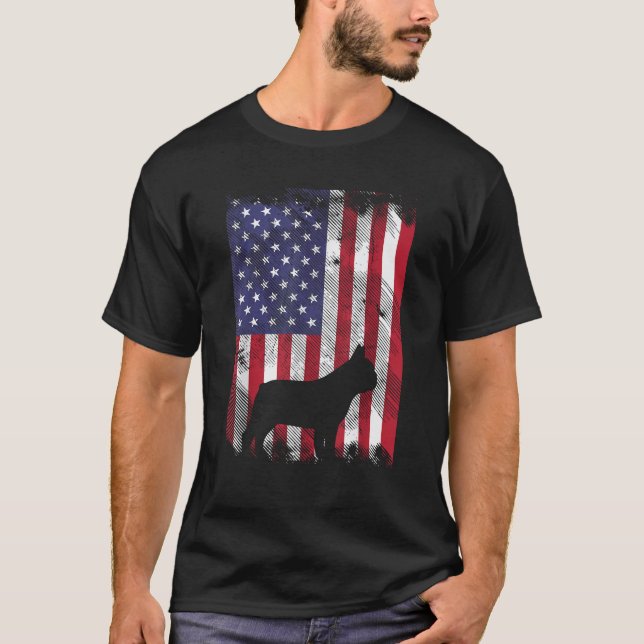 Camiseta American Flag French Bulldog Frenchie Patriotic 4t (Anverso)